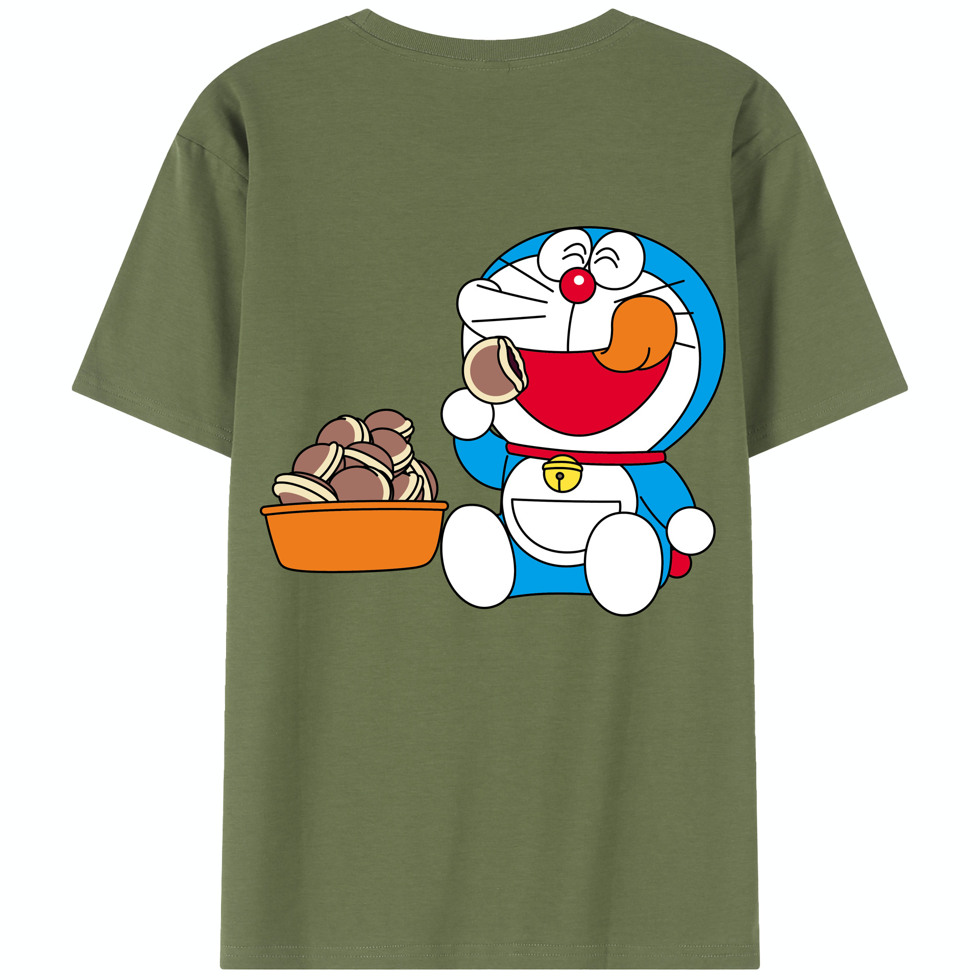 （画像用） ドラえもん Doraemon 綿100％半袖Tシャツ（背面プリント）
